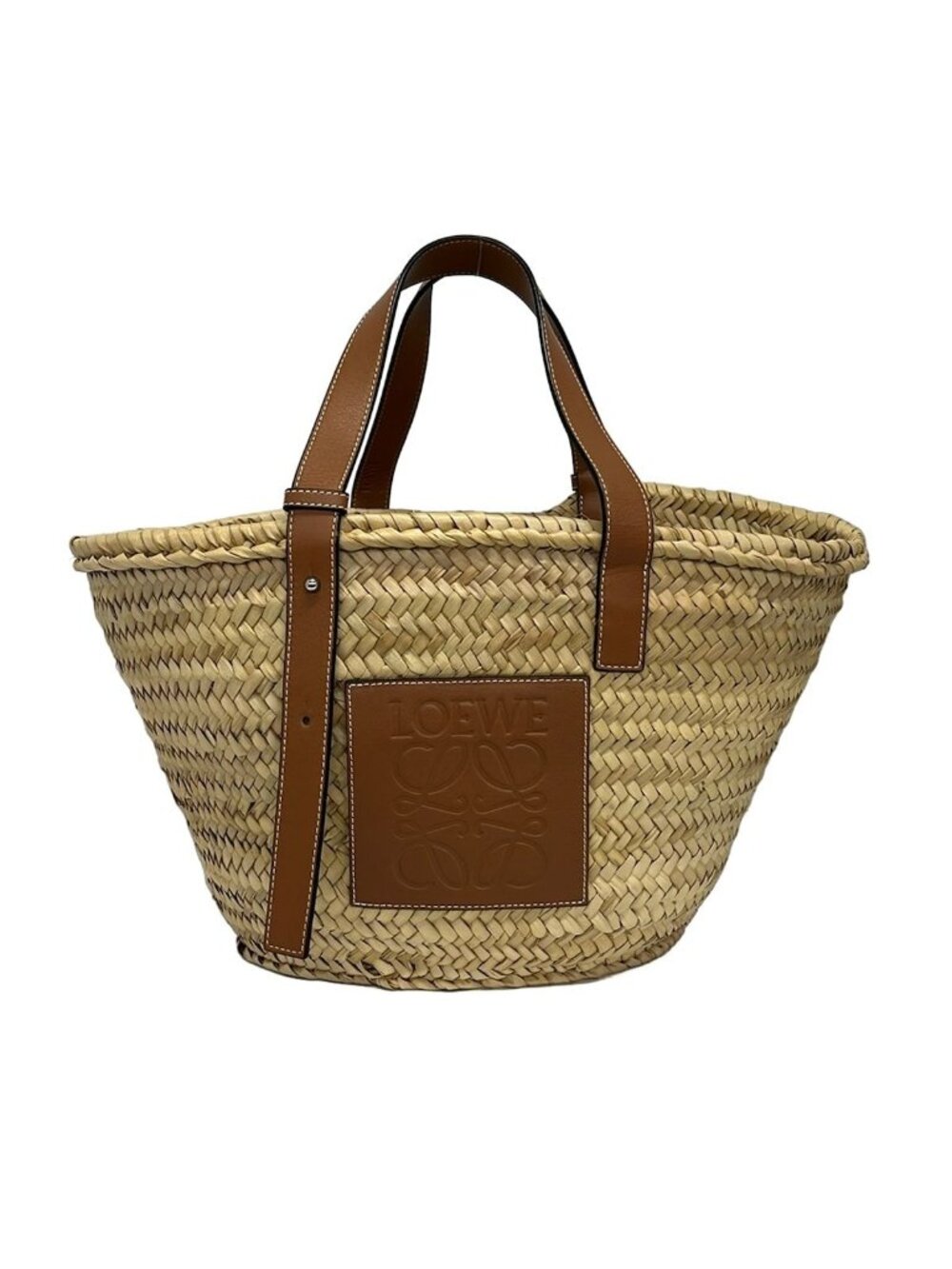 Loewe Tote Bag Basket Beige Brown Leather
